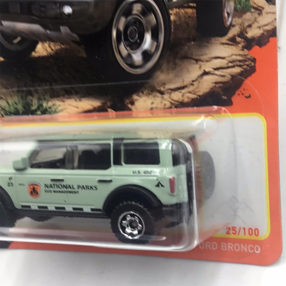 Matchbox Ford Bronco mint green top view reveals authentic roofline for display