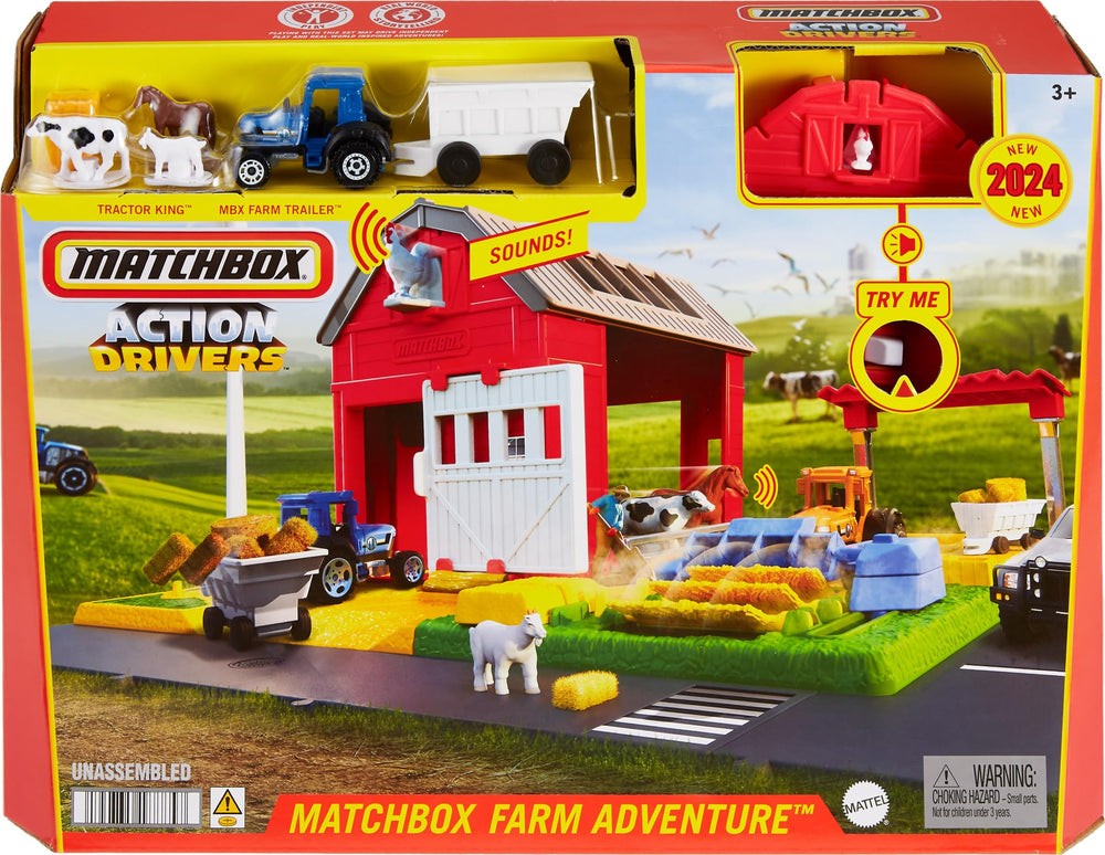 Matchbox Farm set connects with other sets for expansive kid-driven play.
