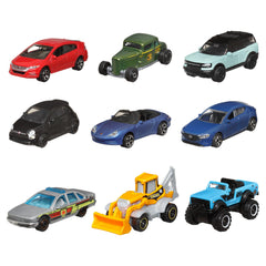 Construction truck in the Matchbox 1:64 pack showcases bold colors and durable build.