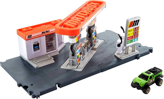 Matchbox fuel station playset pump for realistic fueling play and storytelling