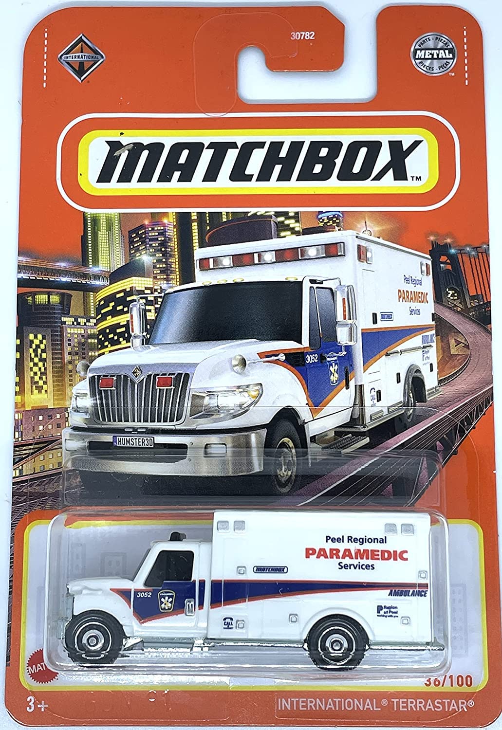 Matchbox International Terrastar Paramedic Ambulance 36/100 ready for display or diorama.