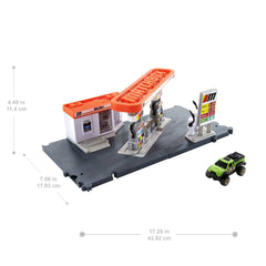 Matchbox mini-mart door activation demonstrates moveable features for dynamic play