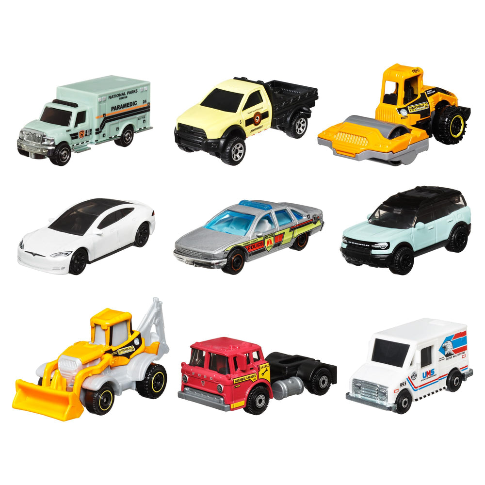 Planes theme expands play options with Matchbox 1:64 vehicles for sky and road adventures.