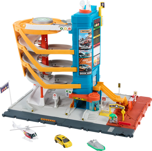 Matchbox Transportation Center front view for action-packed storytelling.