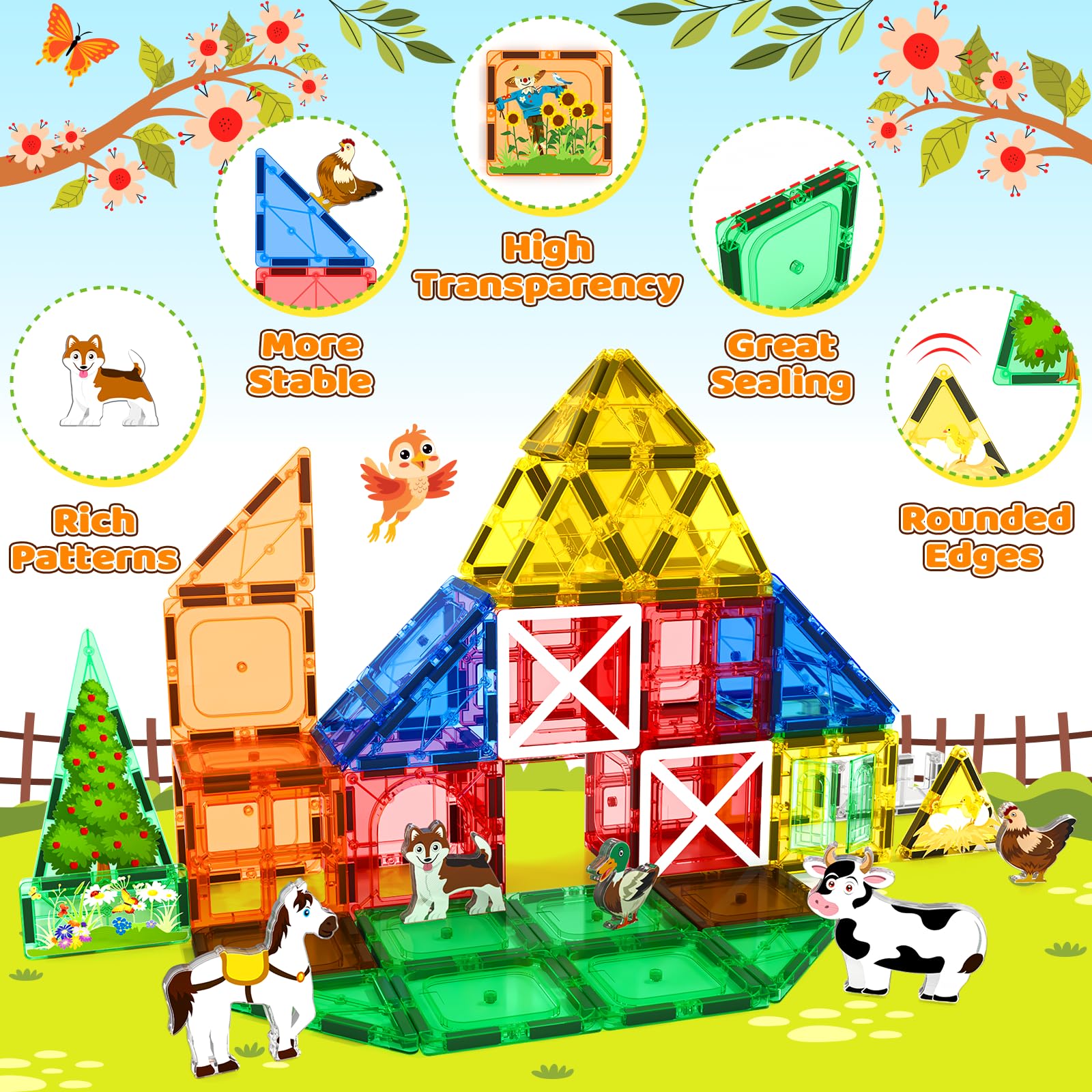 Matchtiles animal figures with patterns inspire vivid learning stories.