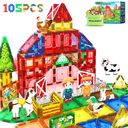 Matchtiles farm animals tiles for creative open-ended play.