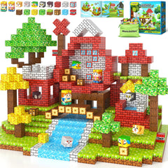 Matchtiles Mine World forest animals cubes for immersive habitat play and storytelling