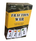 Math Magic Fraction War cards spread showing colorful fractions for engaging practice.