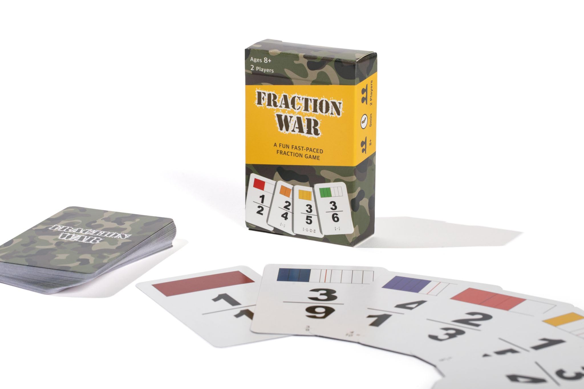 Math Magic Fraction War play area setup encourages interactive learning.