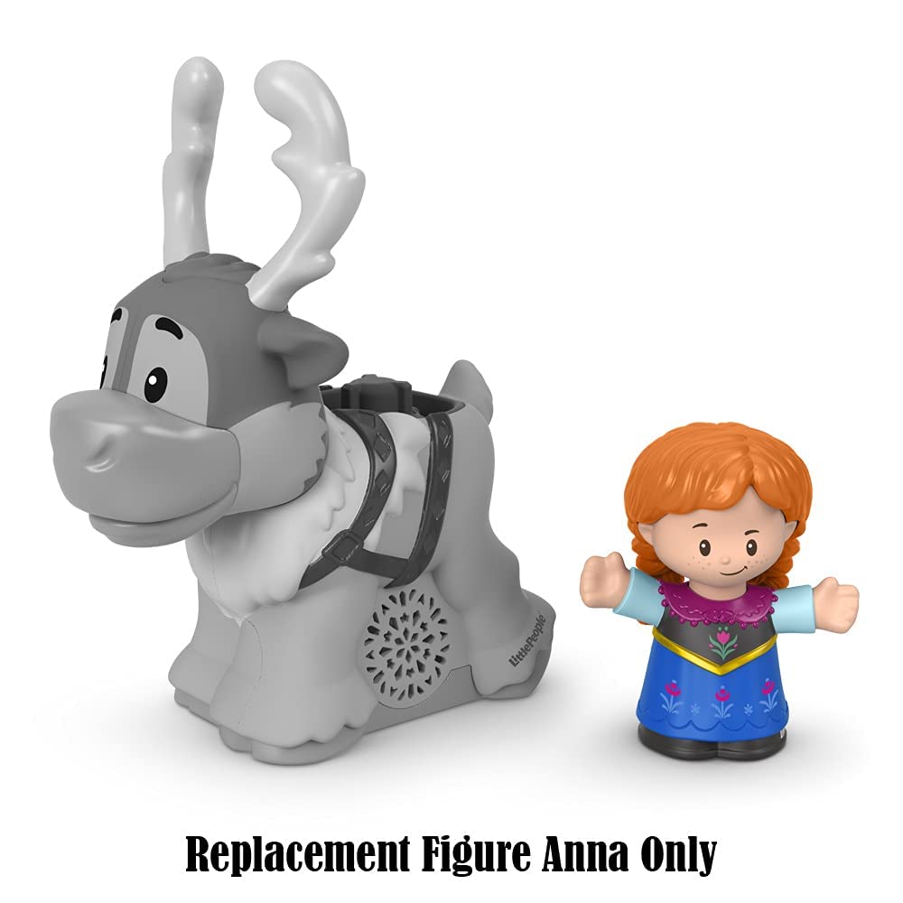 Detail-focused Anna figure close-up for Frozen play and storytelling.