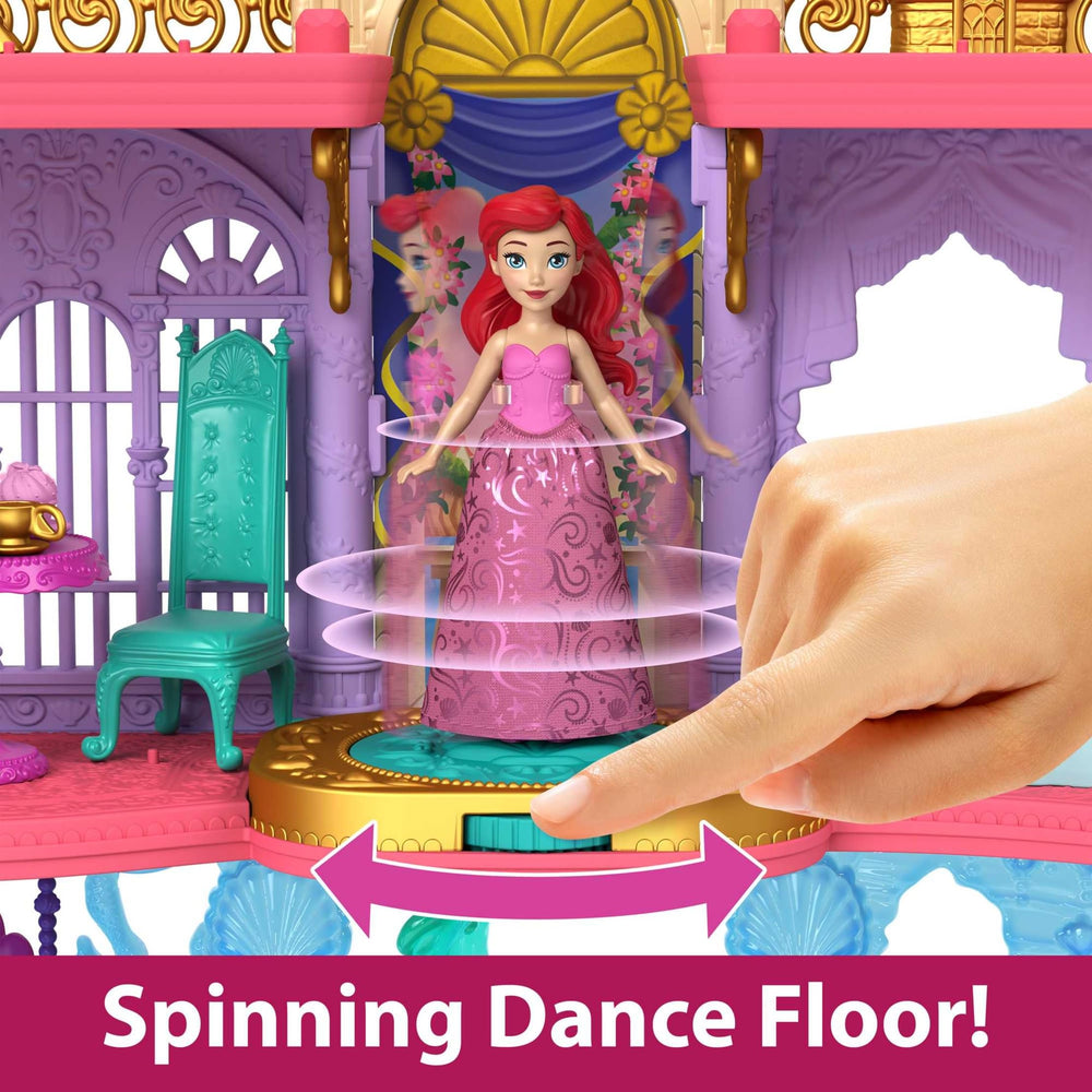 Mattel Ariel doll house dining room supports pretend meals and gatherings.