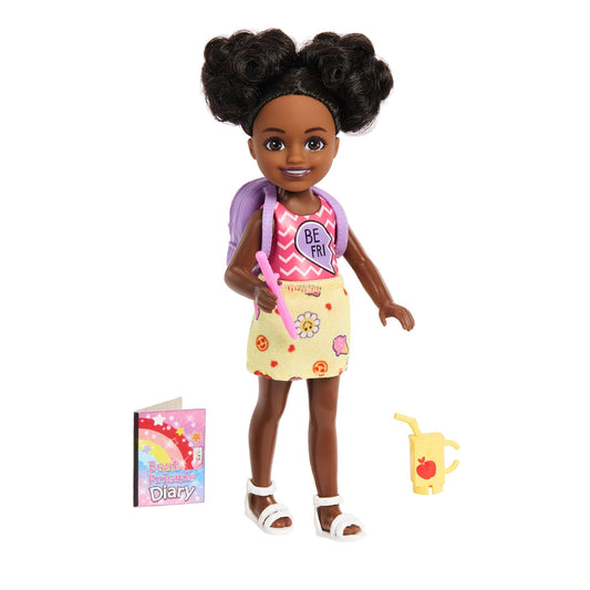 Mattel Barbie Chelsea swappable outfits for mix-and-match play.
