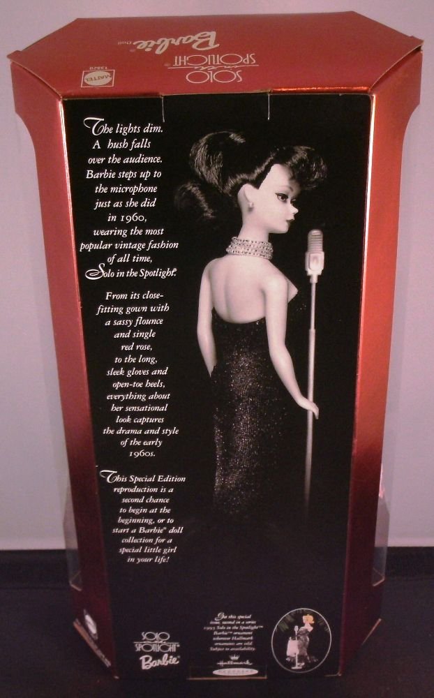 Mattel Barbie Solo in the Spotlight shows the metallic knit gown for creative play and retro styling.
