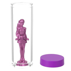 Mattel Barbieland Color Reveal minis stand on heart-shaped bases connectable with playsets.