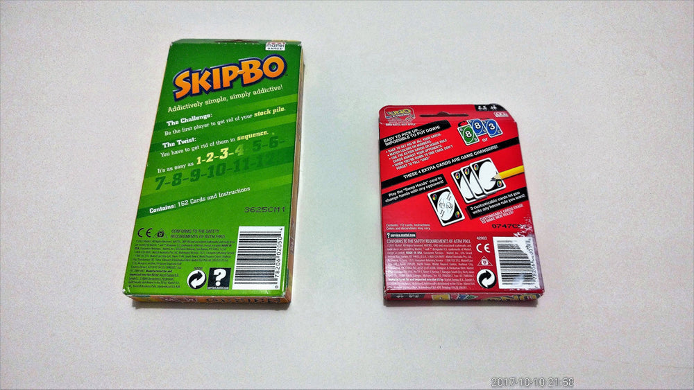 Mattel Bjdesign Skip-Bo Uno bundle ready for group play and fun.