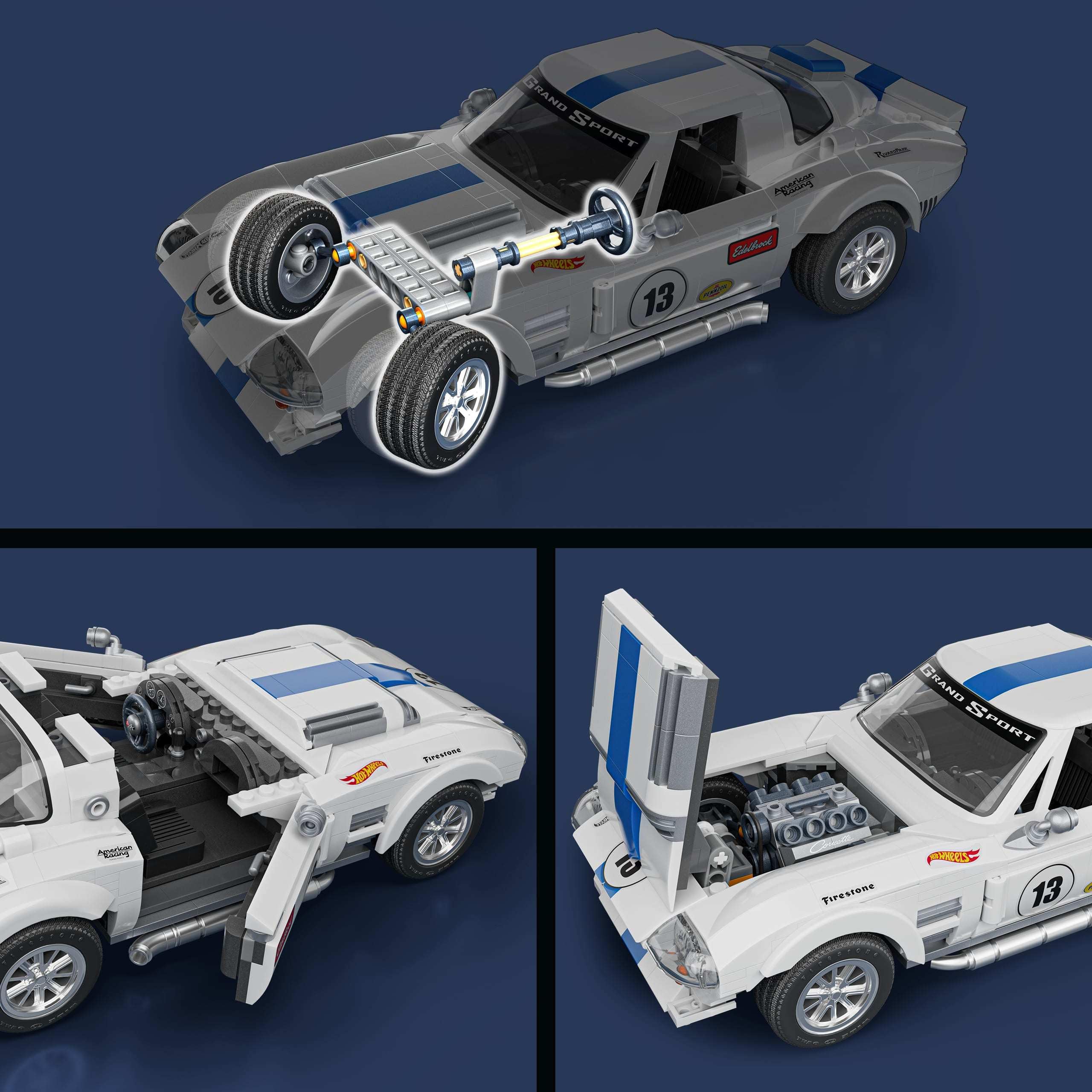 Mattel Brick Shop extra parts tray enables future builds and customization.