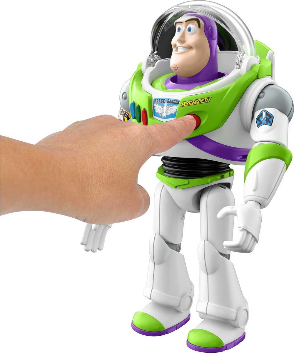 Mattel Buzz Lightyear back-chopping-action adds dynamic, action-packed play.