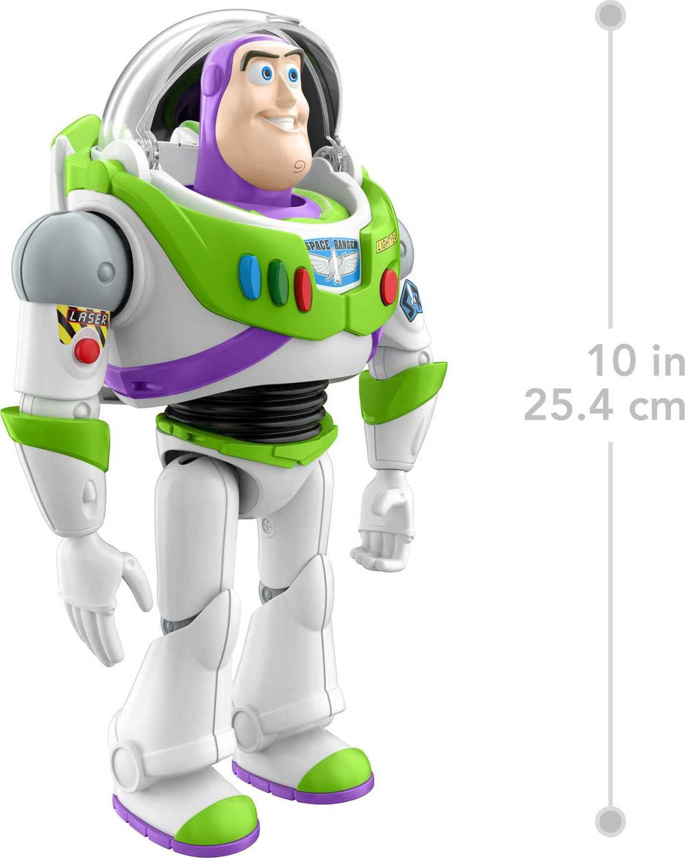 Mattel Buzz Lightyear movie-authentic suit supports immersive Toy Story adventures.