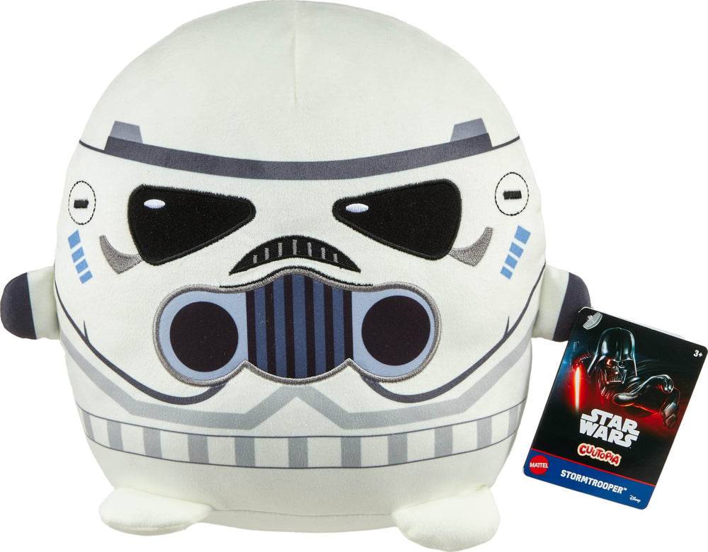Mattel Cuutopia Stormtrooper plush pillow ultra-soft for cozy hugs and imaginative play