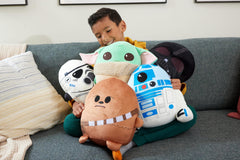 Mattel Cuutopia Stormtrooper plush close-up of soft fabric and squishy texture