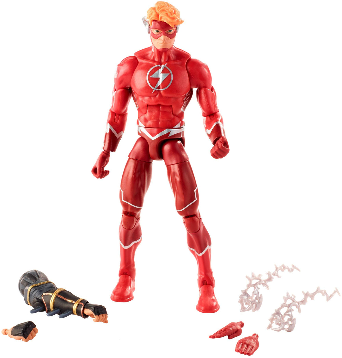 Mattel DC Comics Multiverse Wally West action figure front view showcasing authentic costume for display and poseable play
