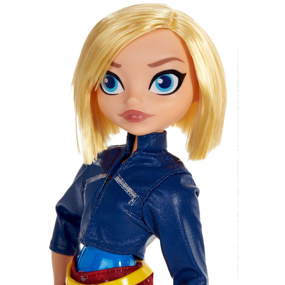 Mattel DC Super Hero Girls Supergirl doll in casual outfit encourages everyday adventure play.