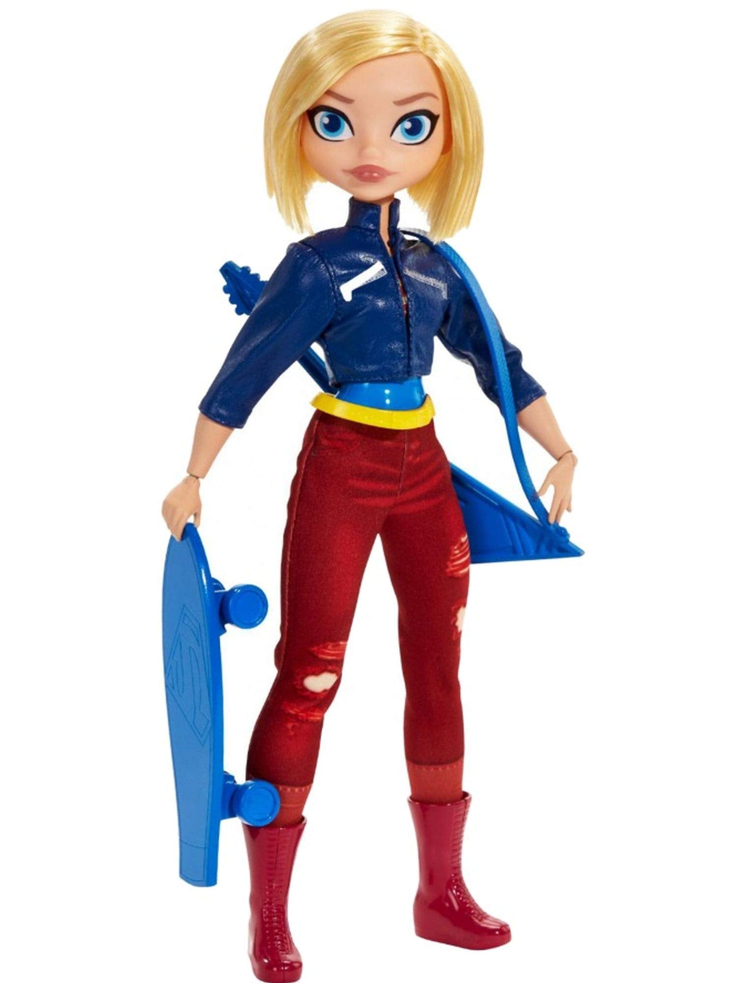 Mattel DC Super Hero Girls Supergirl doll with two looks for imaginative storytelling.