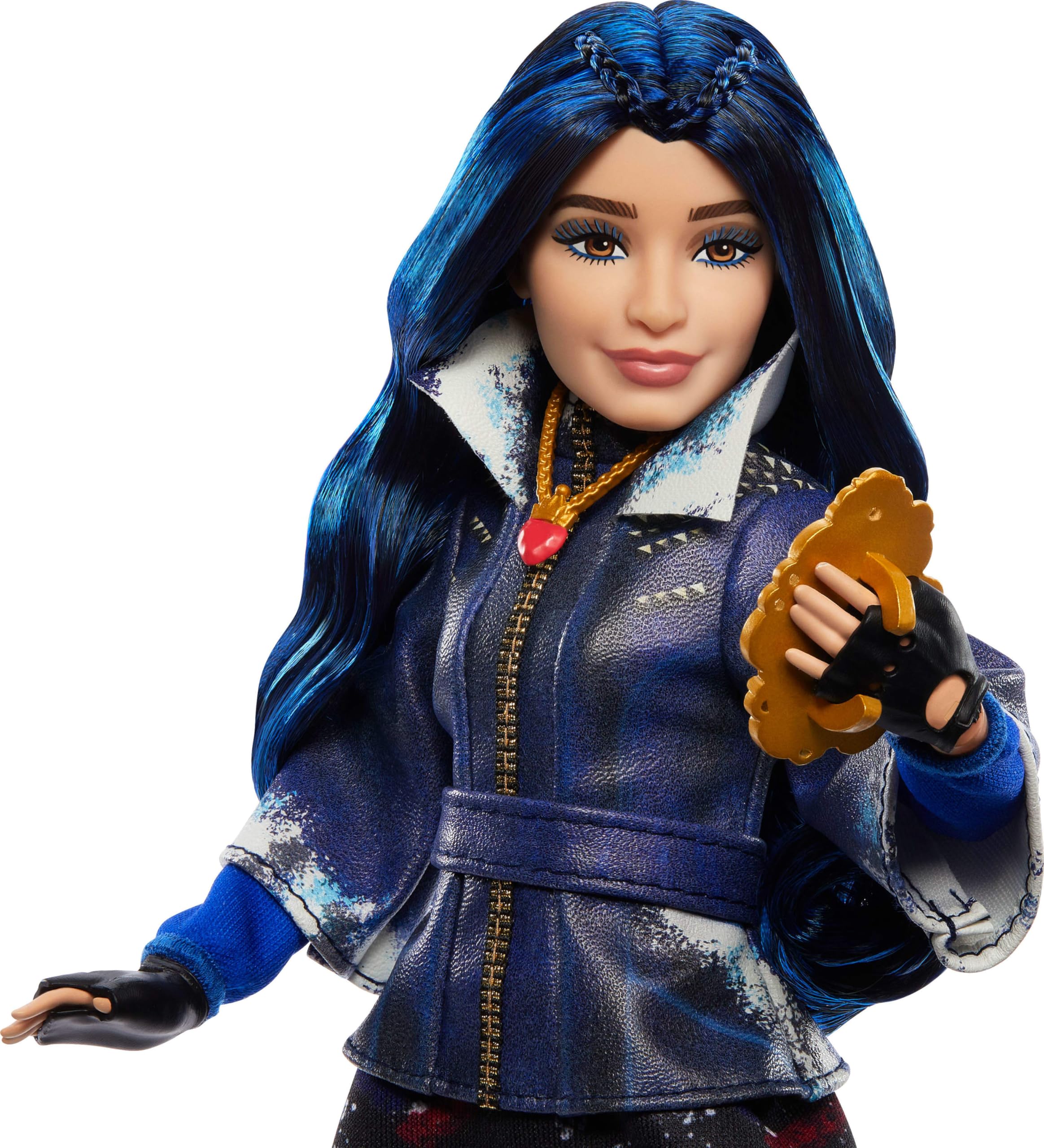 Mattel Descendants Evie with bendable joints for dynamic posing and action play.