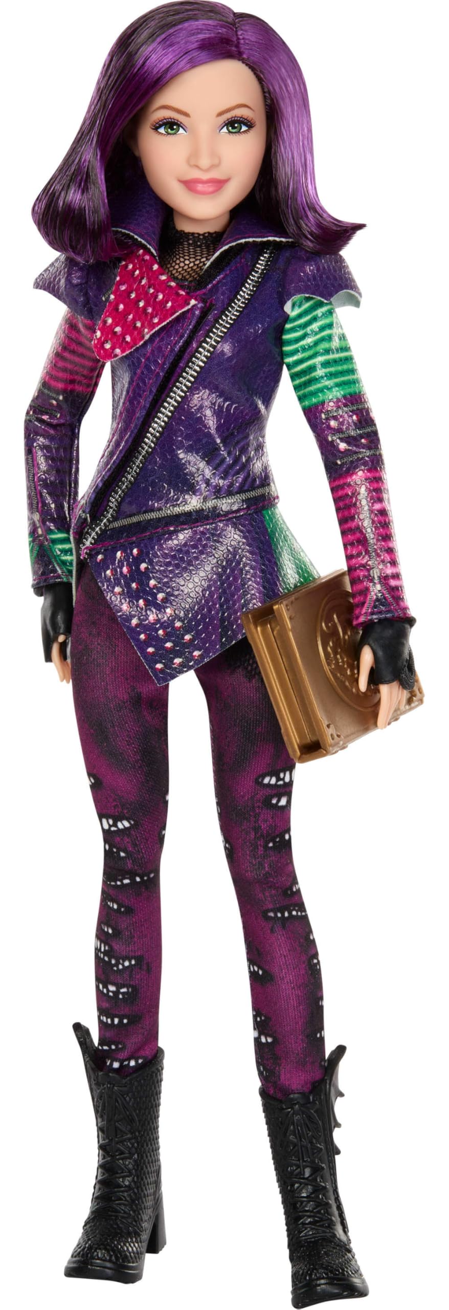 Mattel Descendants Mal anniversary doll with removable outfit for imaginative dress-up.