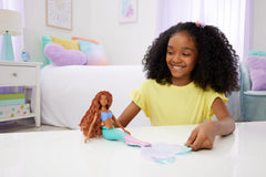 Mattel Ariel doll with natural long hair for versatile styling and storytelling.