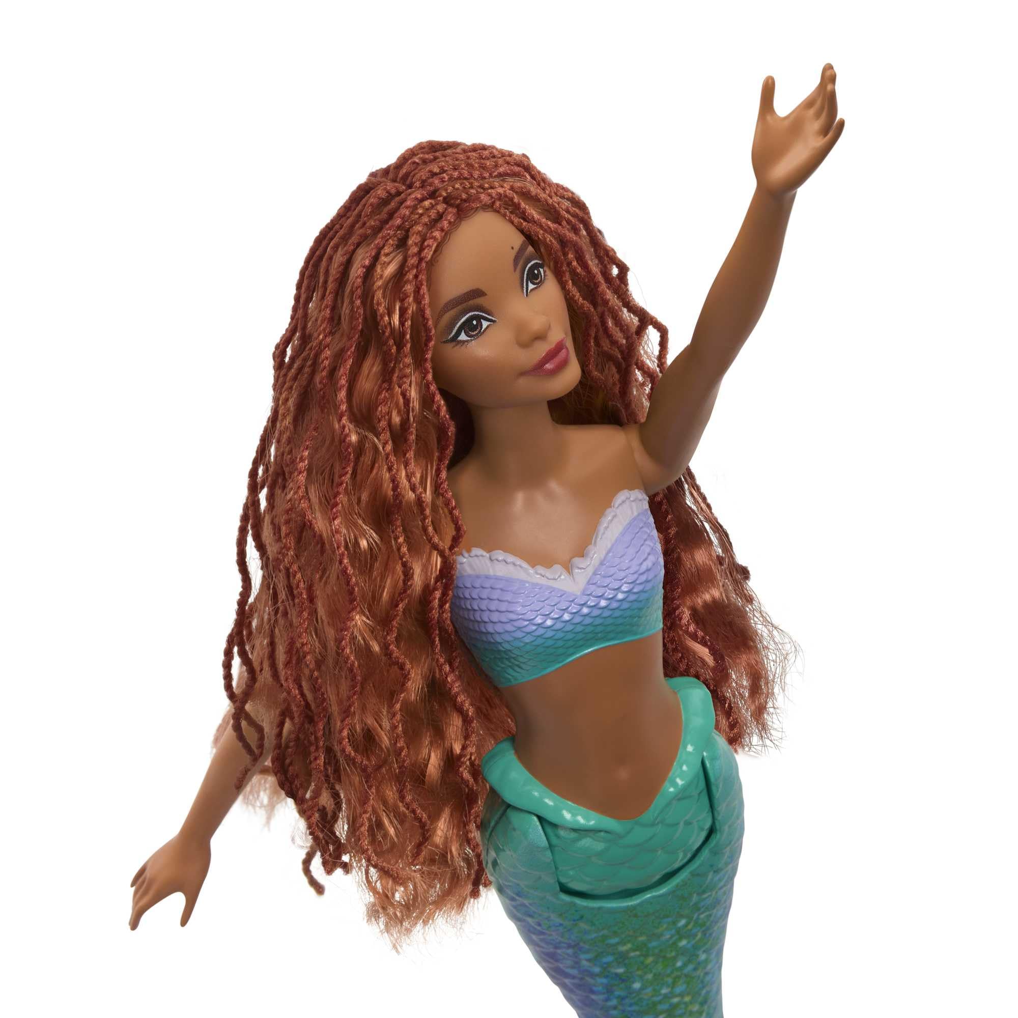 Ariel's long red hair styled for creative looks