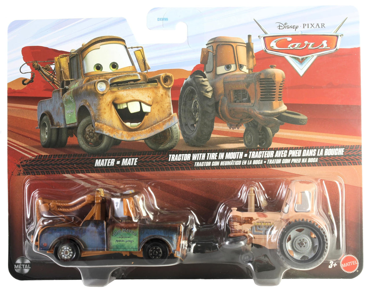 Mattel Disney Cars 2025 Mater with tractor at 1:55 scale for imaginative play.