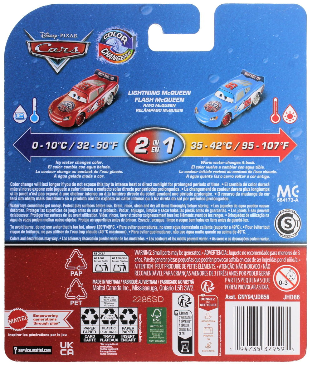 Mattel Disney Cars Color Changers Lightning McQueen icy water resets colors