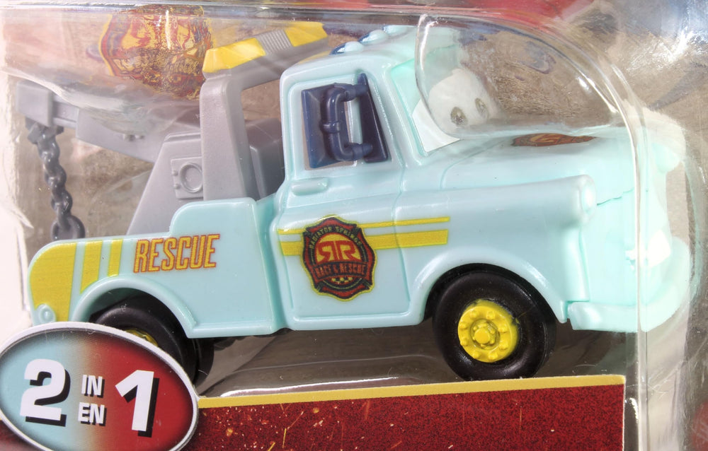 Mattel Disney Cars Color Changers Mater front view showing Radiator Springs styling.