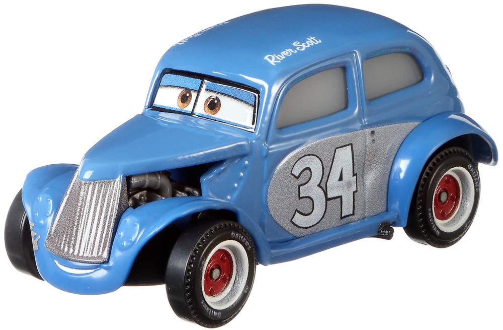 Mattel Disney Cars Heyday River Scott front view shows authentic movie-inspired styling for immersive play