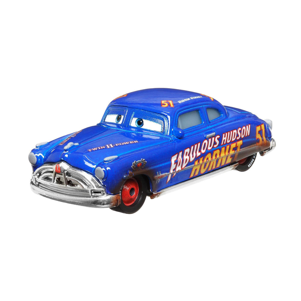 Mattel Disney Cars 3 Hudson Hornet die-cast vehicle, front view, ideal for display and collection.