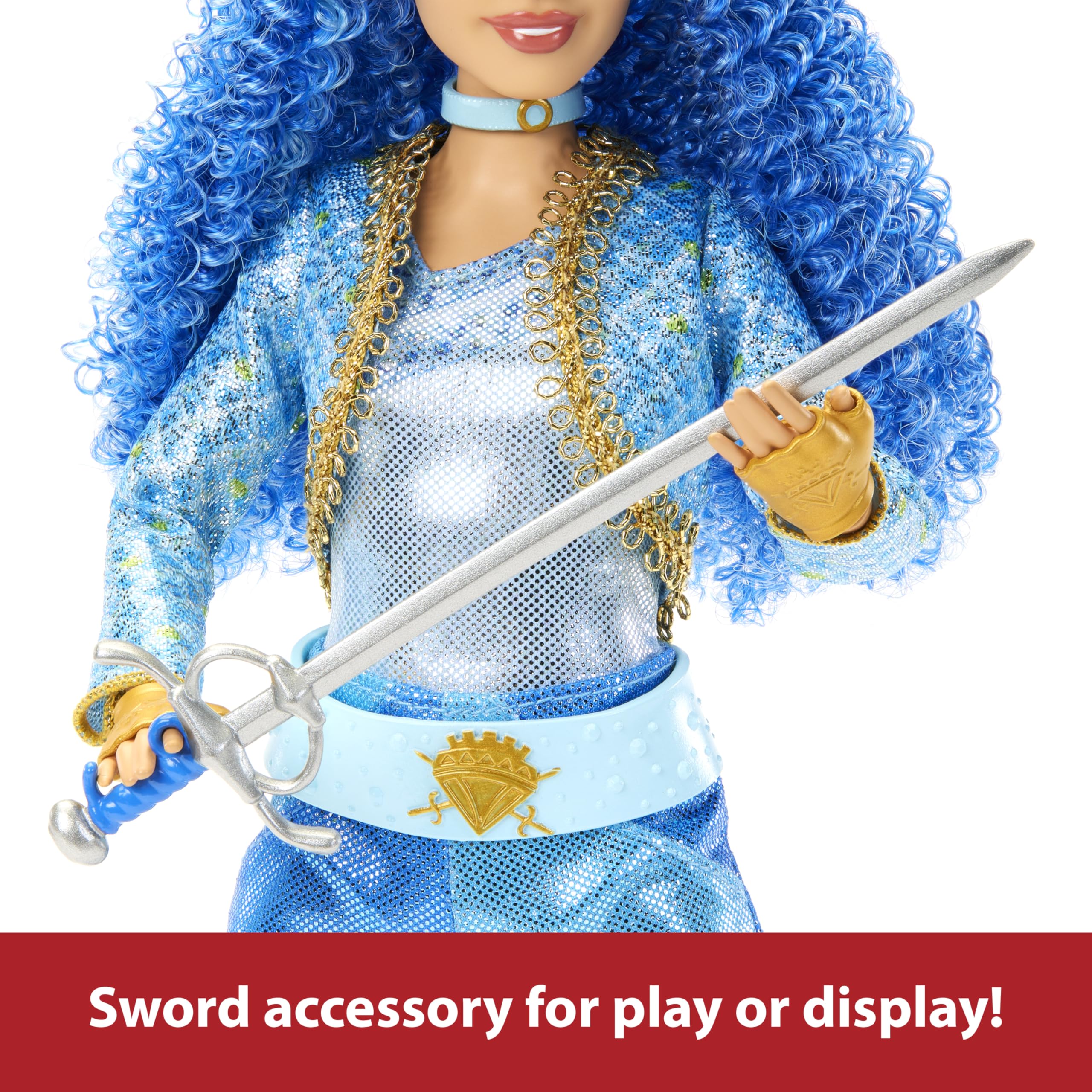 Mattel Disney Descendants Rise of Red Chloe doll shimmering outfit detail