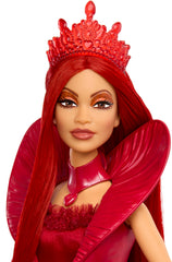 Mattel Queen of Hearts rose gown detail ideal for display storytelling.