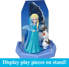 Mattel Disney Frozen Anna or Elsa mini doll measures 3.5 inches for portable play.
