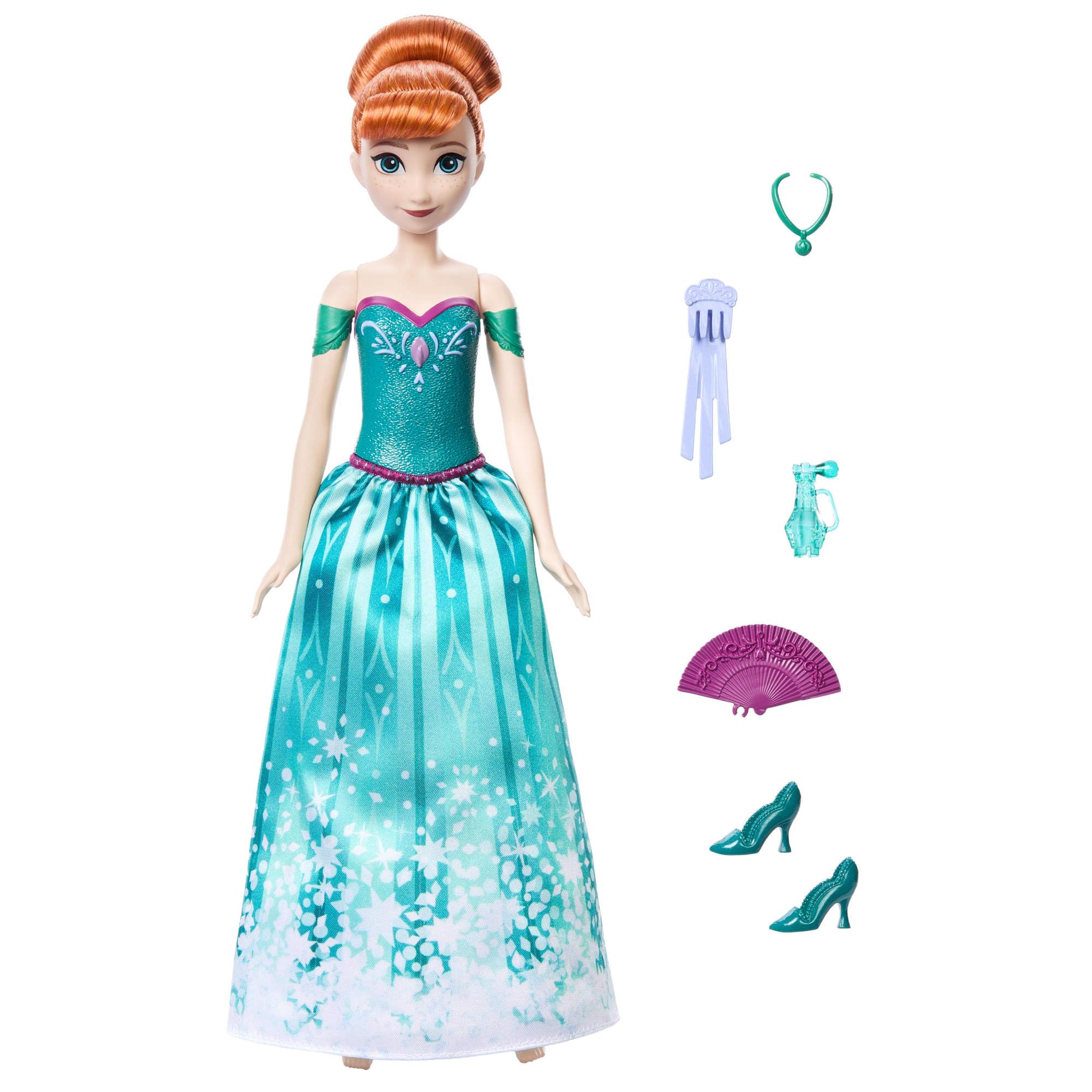 Mattel Disney Frozen Anna Spin & Reveal play scene ready for imaginative Arendelle adventures