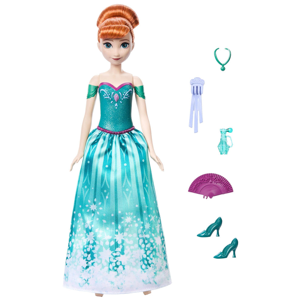 Mattel Disney Frozen Anna Spin & Reveal play scene ready for imaginative Arendelle adventures