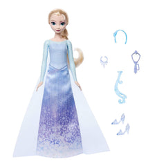 Mattel Disney Frozen Elsa doll features soft hair and side-twist look
