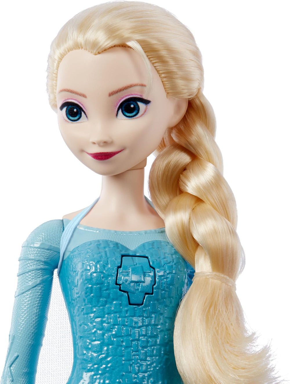 Mattel Elsa doll features soft hair for easy brushing and styling