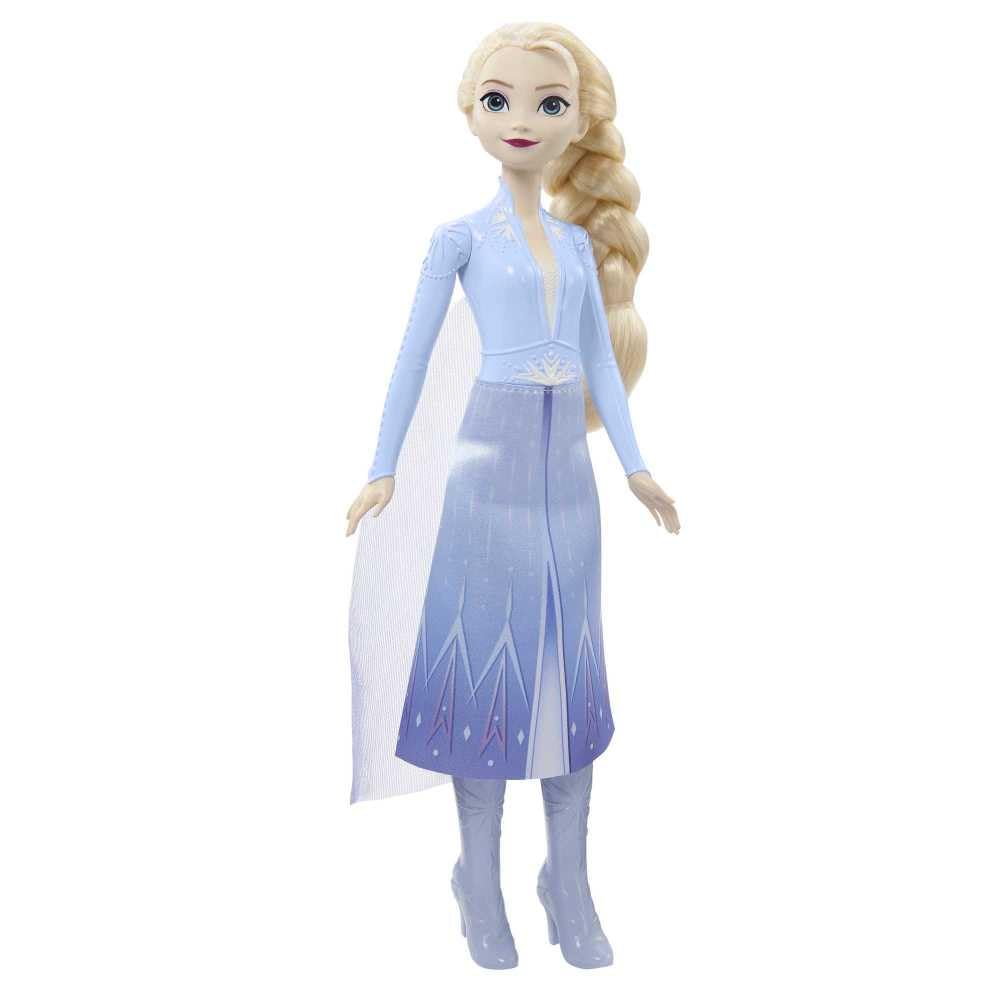 Mattel Elsa signature outfit mirrors iconic style for dress-up play and display.