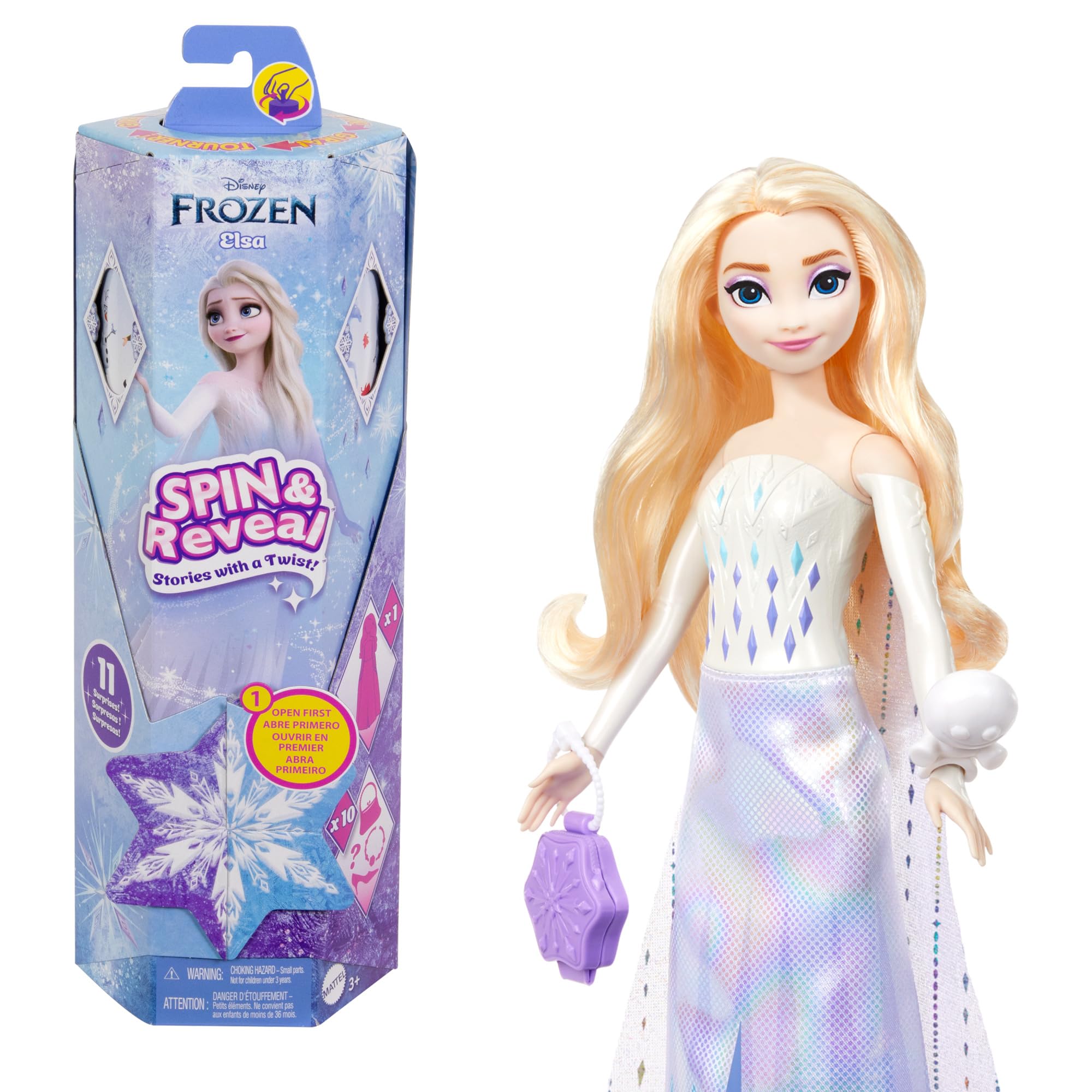 Mattel Elsa Spin & Reveal snowflake scene for imaginative play