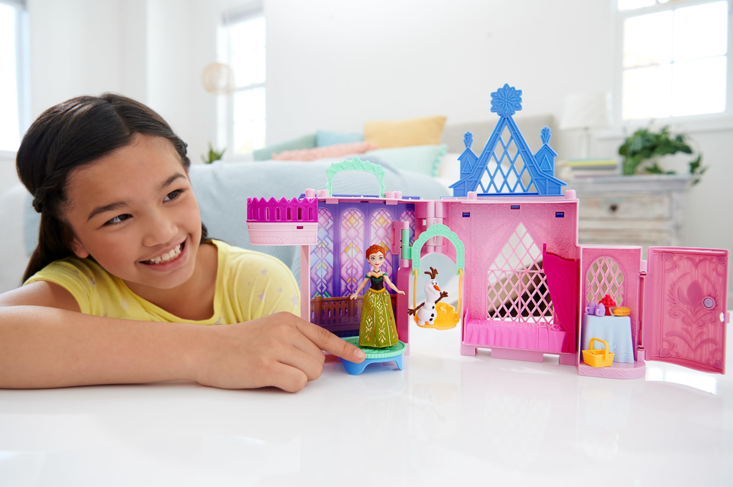 Anna tiny doll (3.5 inches) from Mattel Disney Frozen Storytime Stackers for poseable storytelling