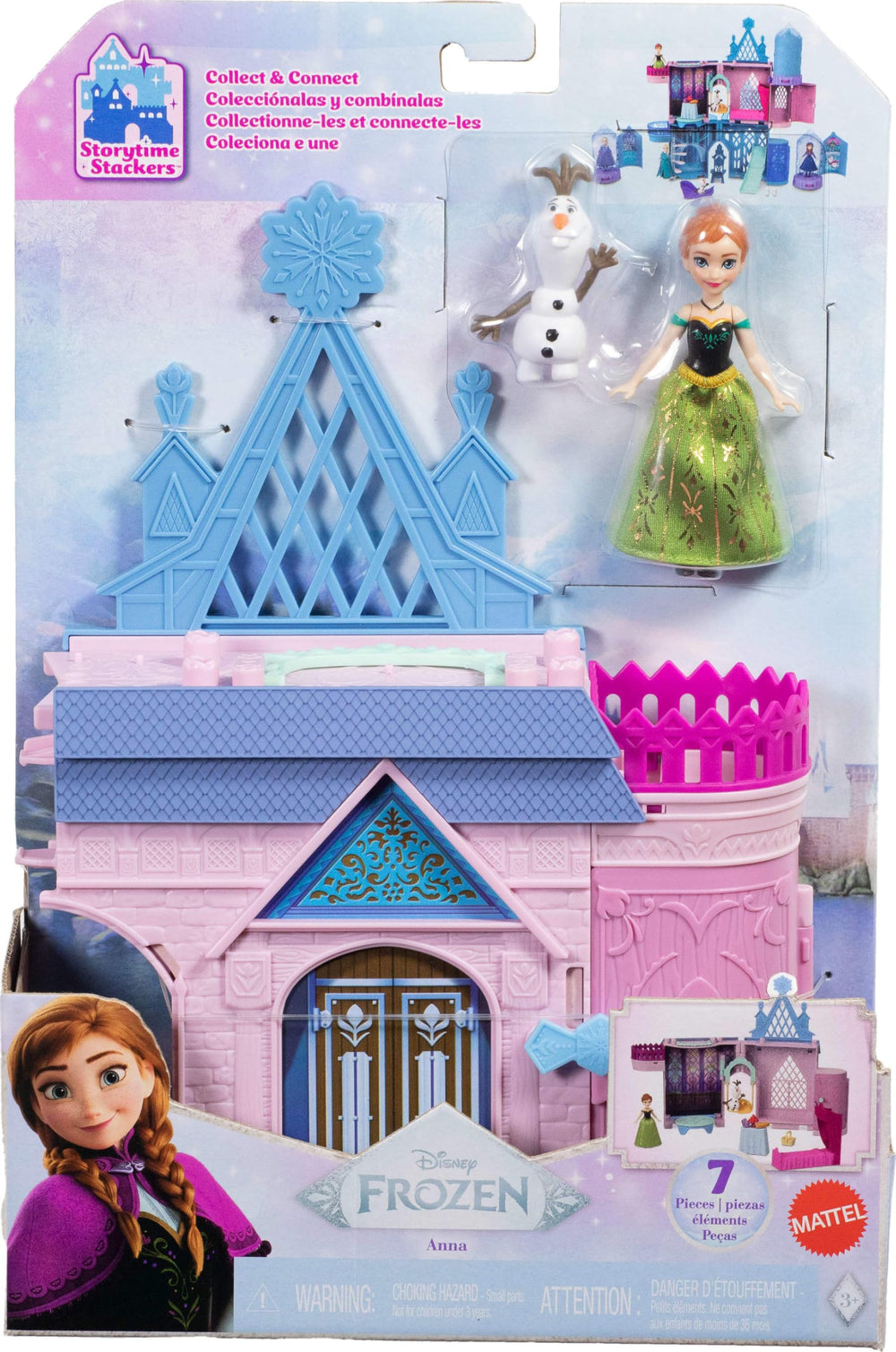 Travel handle on Mattel Disney Frozen Storytime Stackers for portable play