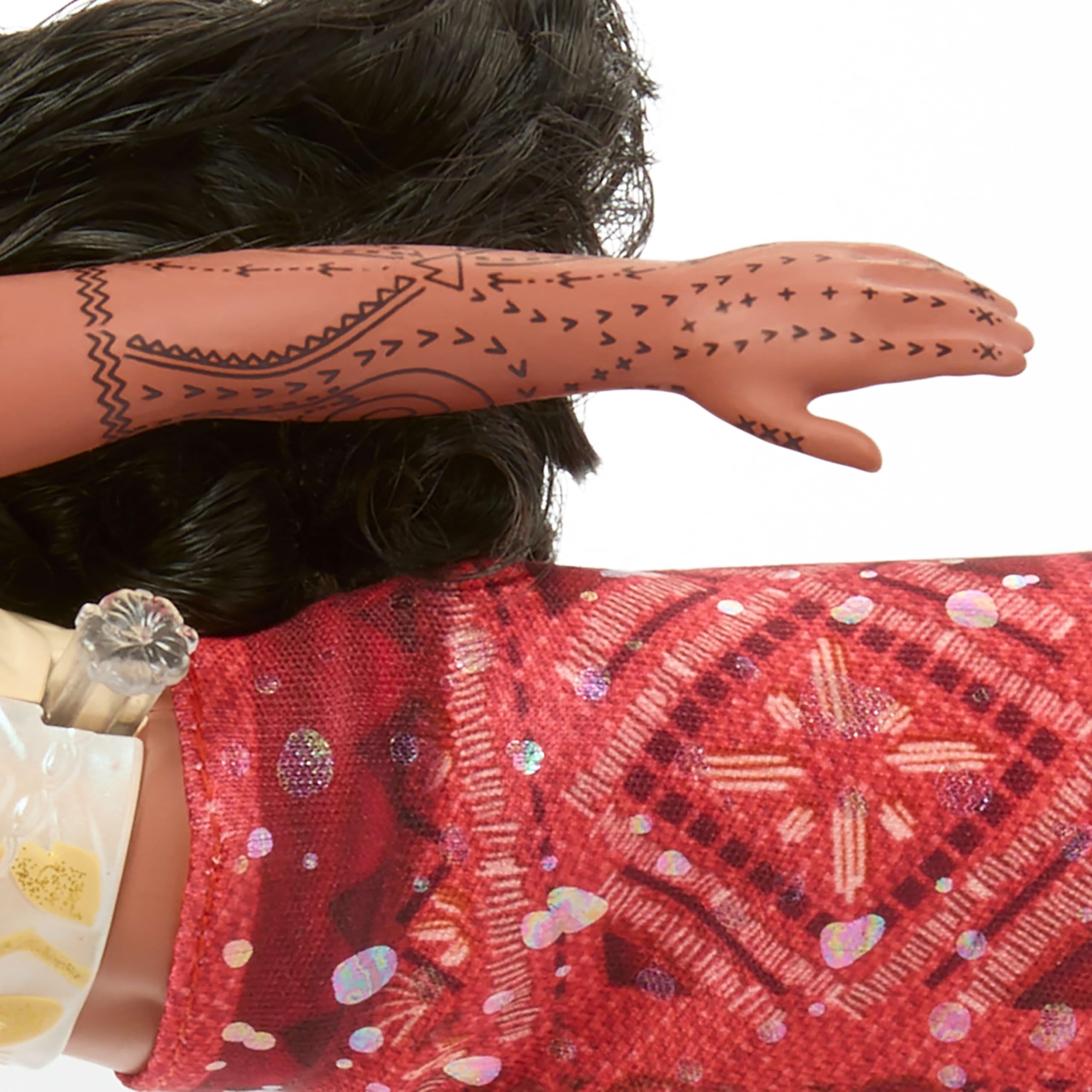 Mattel Disney Moana 2 articulated limbs support dynamic water play and posing.