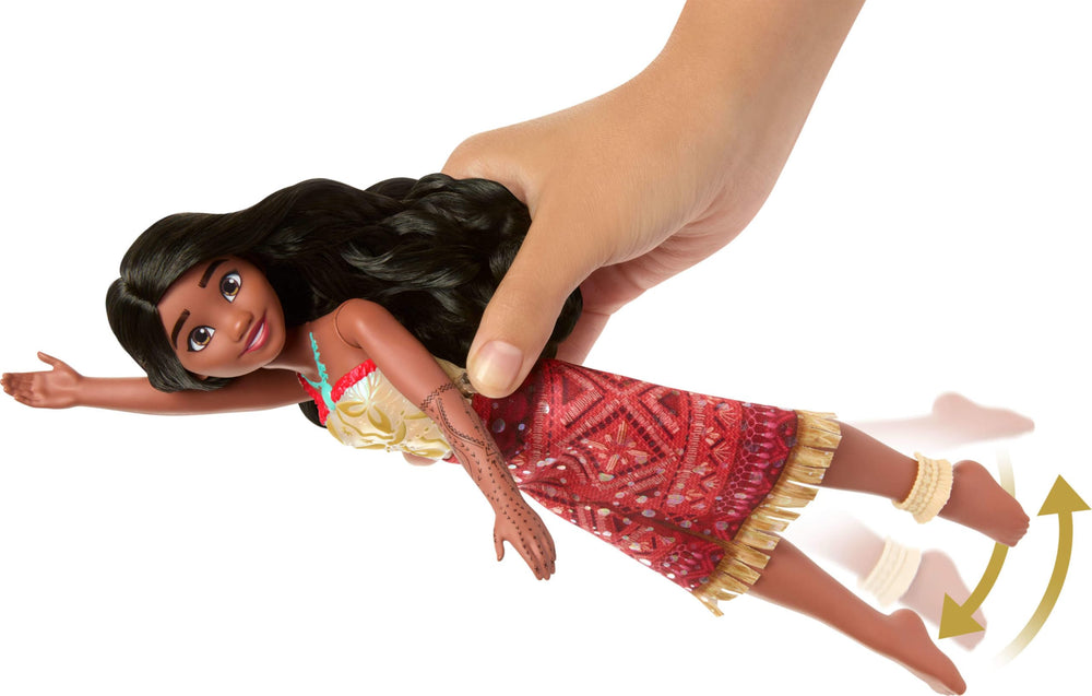 Mattel Disney Moana 2 color-change bodice activates with warm water for magical moments.