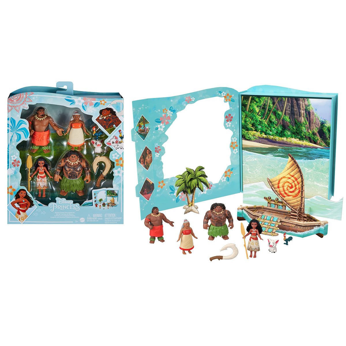 Mattel Disney Moana doll with an oar ready for ocean adventures.